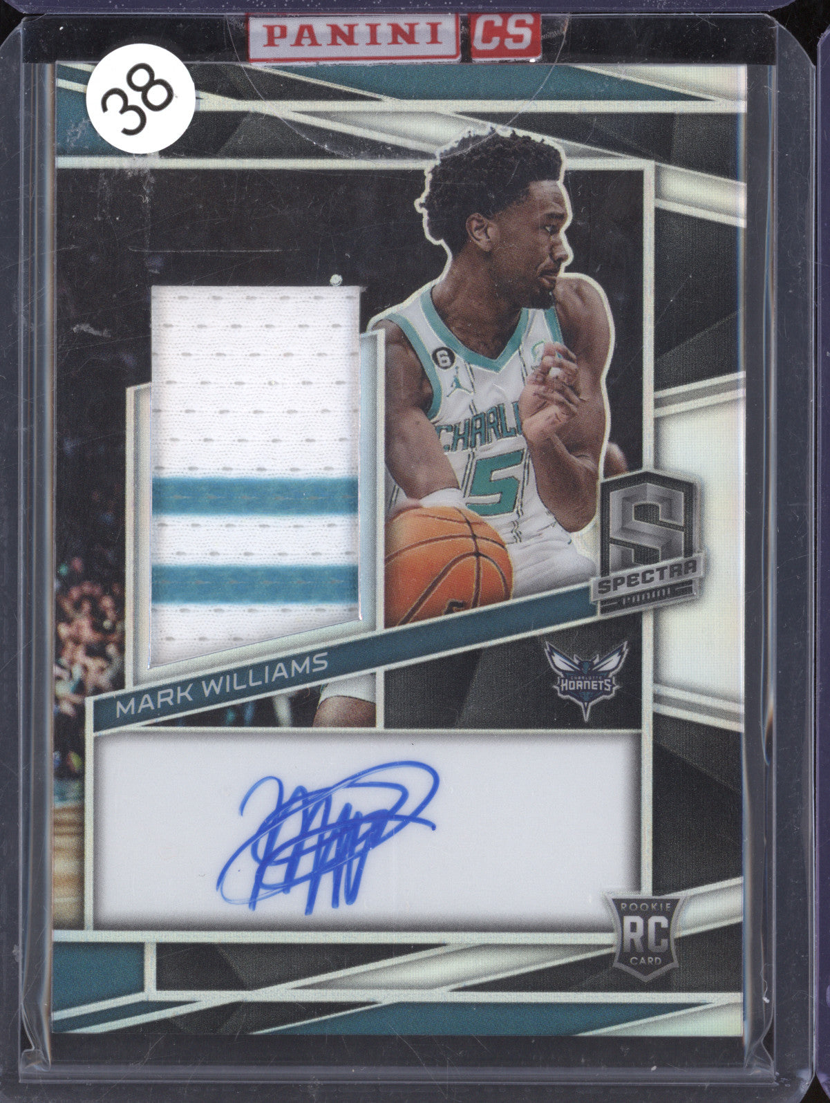 Mark Williams 2022-23 Panini Spectra 211 Rookie Patch Auto RC 113/199