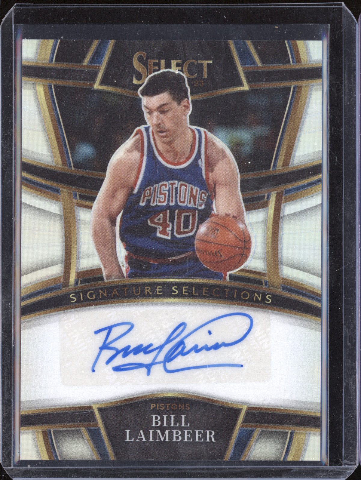 Bill Laimbeer 2022-23 Panini Select SS-BLB Signature Sensations Auto