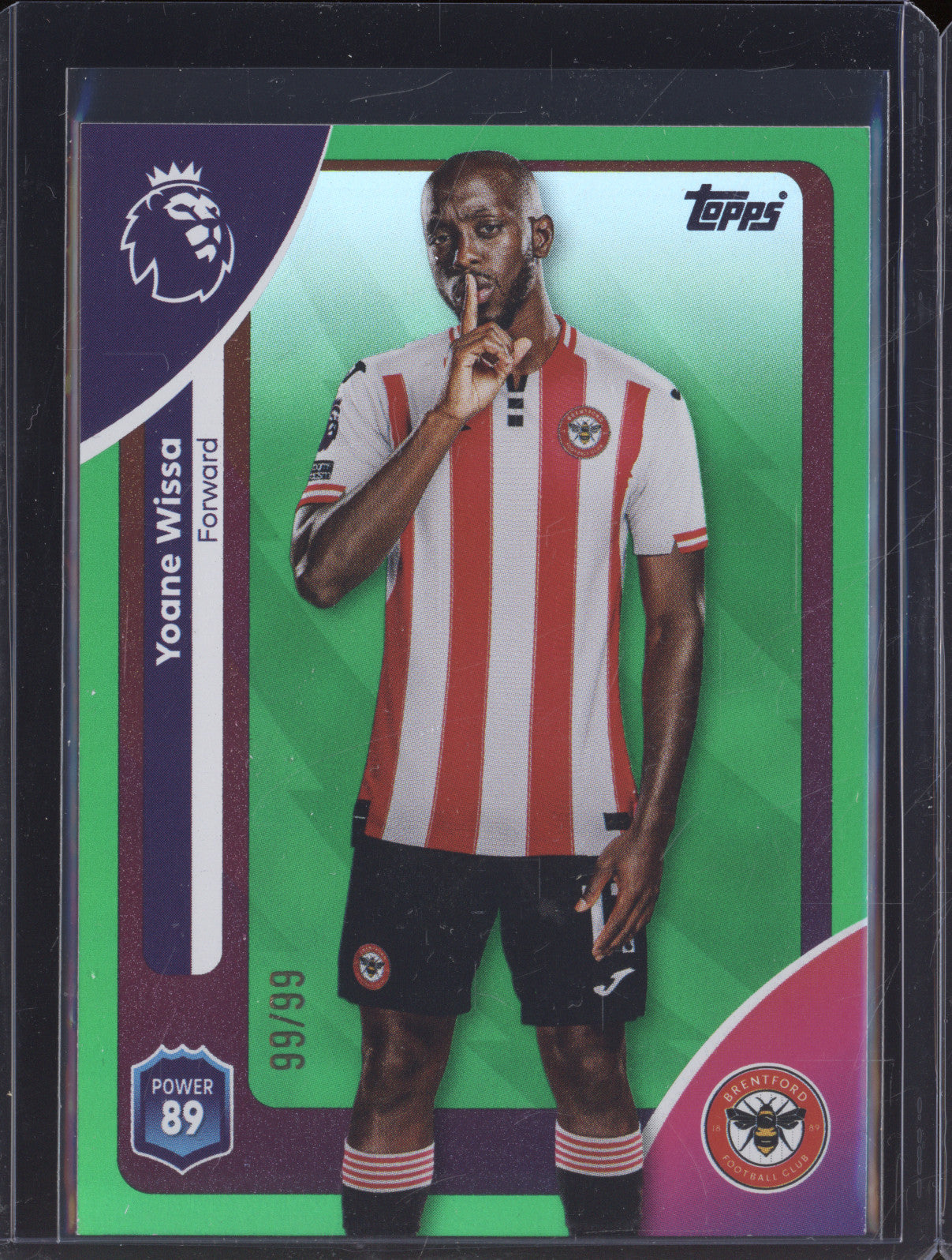 2025-26 Topps Premier League 69 Yoane Wissa Green Sparkle 99/99