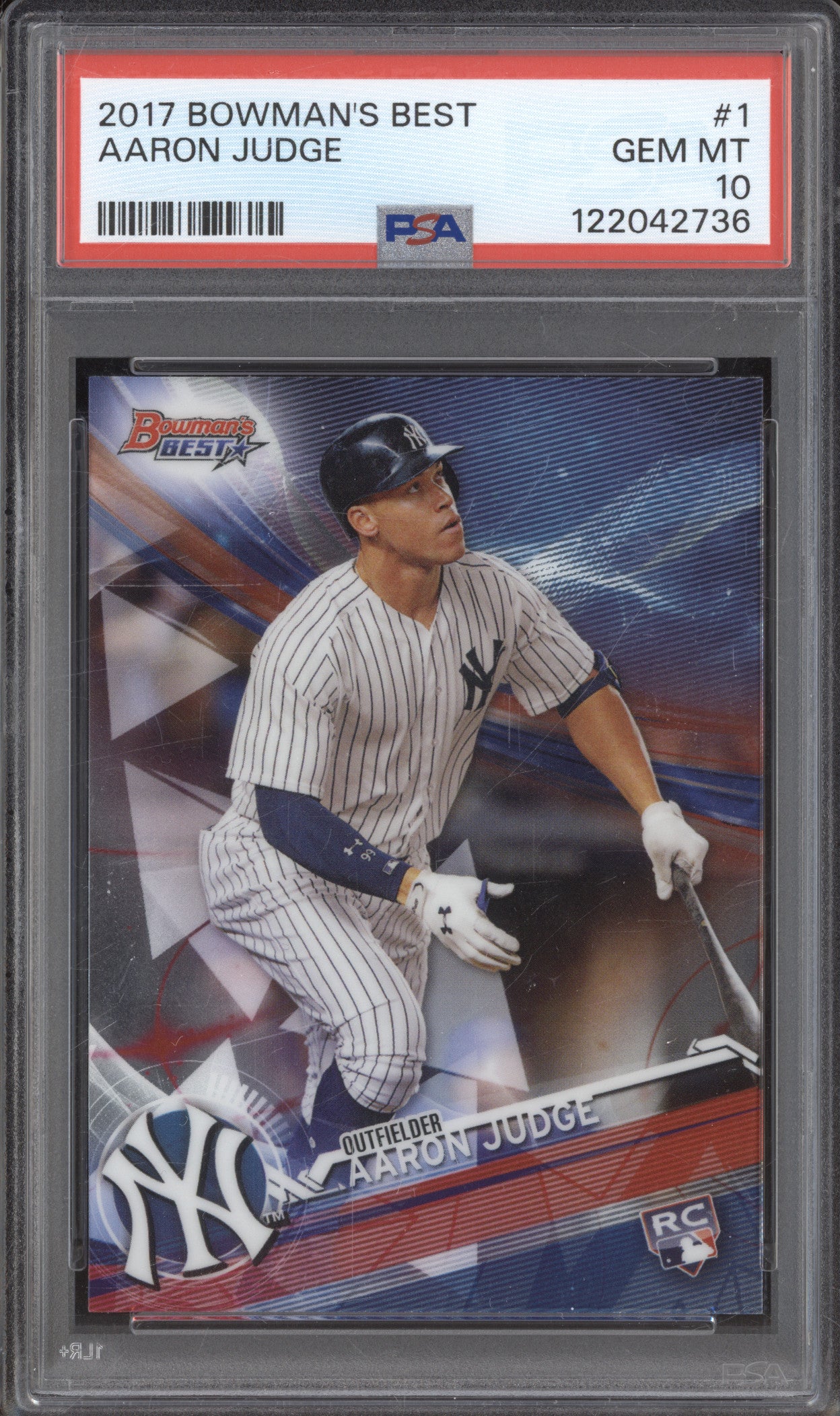 2017 Bowman's Best Aaron Judge #1 RC PSA 10