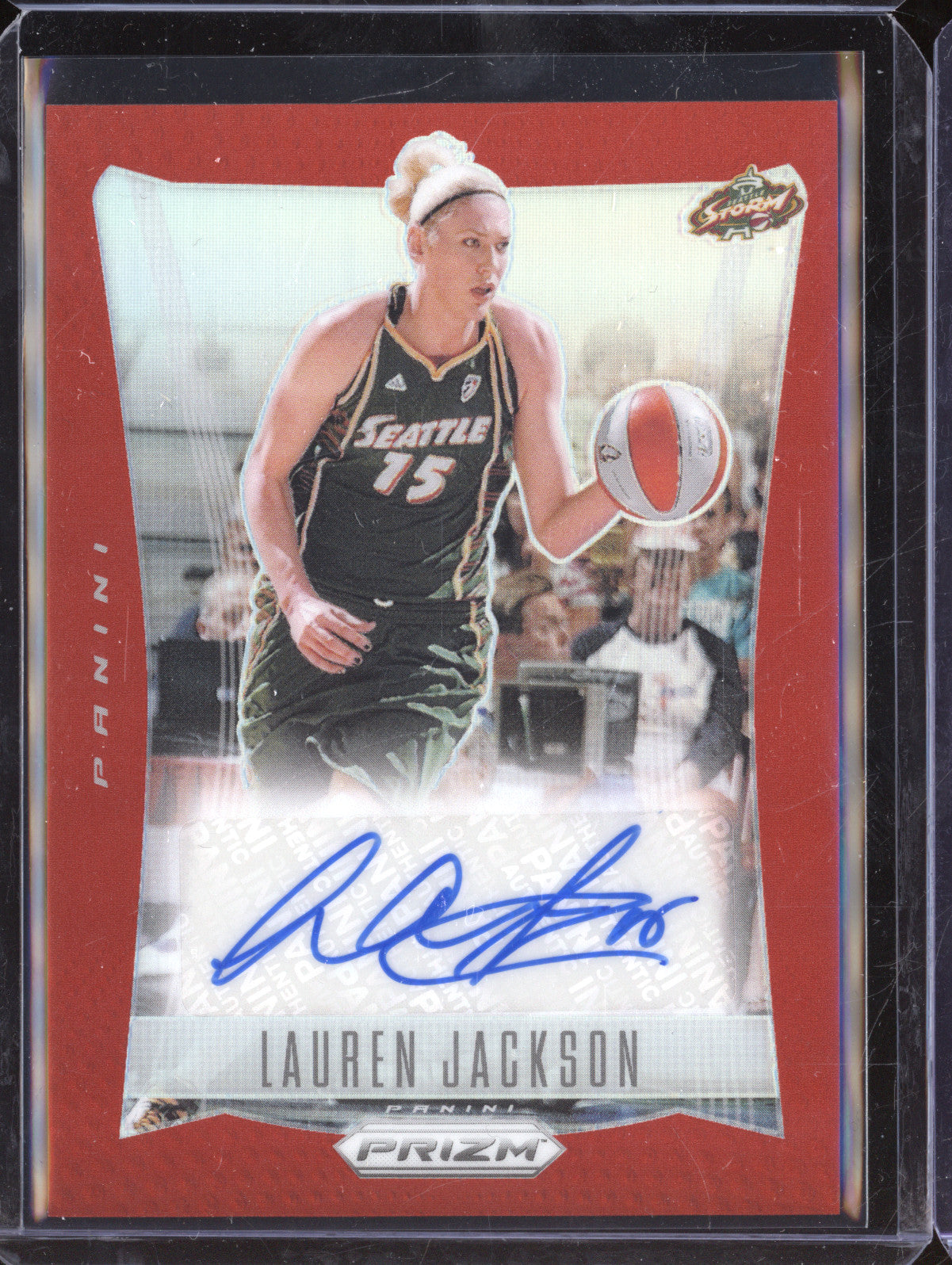 Lauren Jackson 2024 Panini WNBA Prizm TB-LJ Throwback Signatures Red 5/99