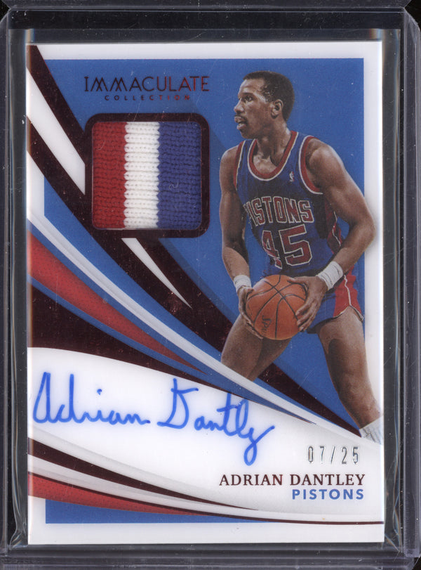 Adrian Dantley 2020-21 Panini Immaculate PA-ADR Patch Autographs Red 7/25