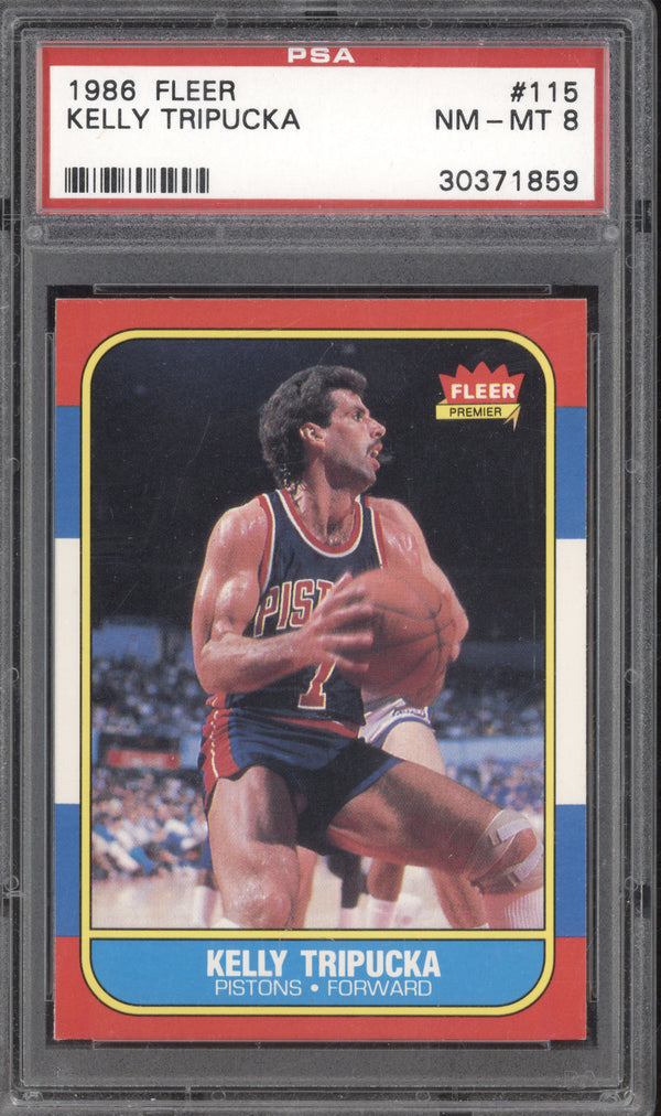 Kelly Tripucka 1986-87 Fleer  115 PSA 8