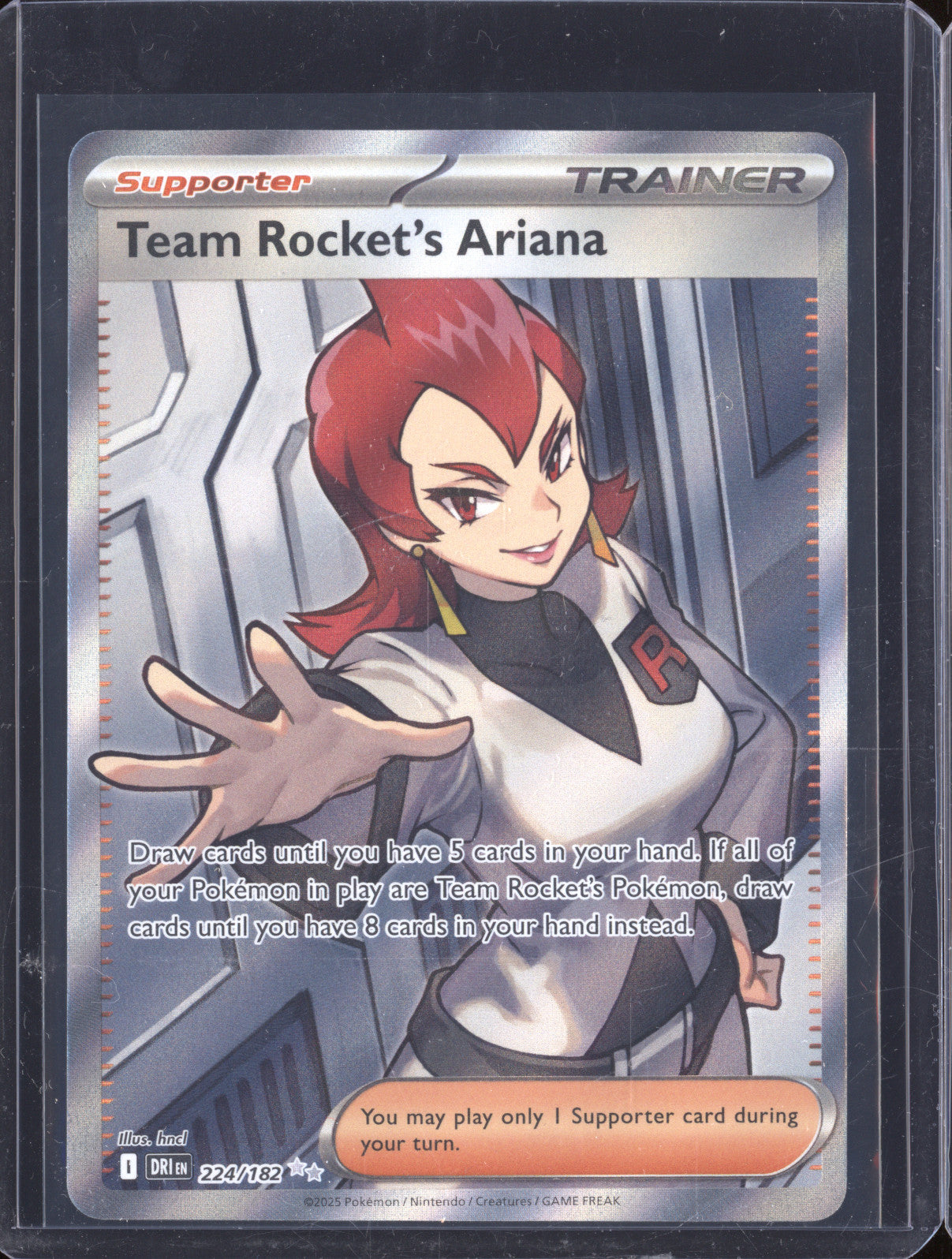 Team Rocket's Ariana 2025 Pokemon Destined Rivals 224/182 Ultra Rare