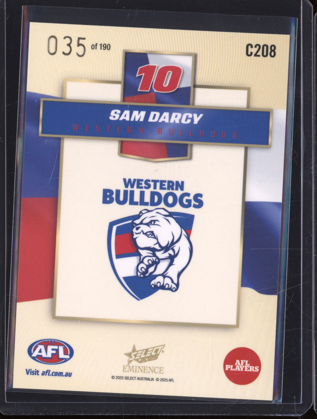 2025 AFL Select Eminence Colours C208 Sam Darcy 035/190