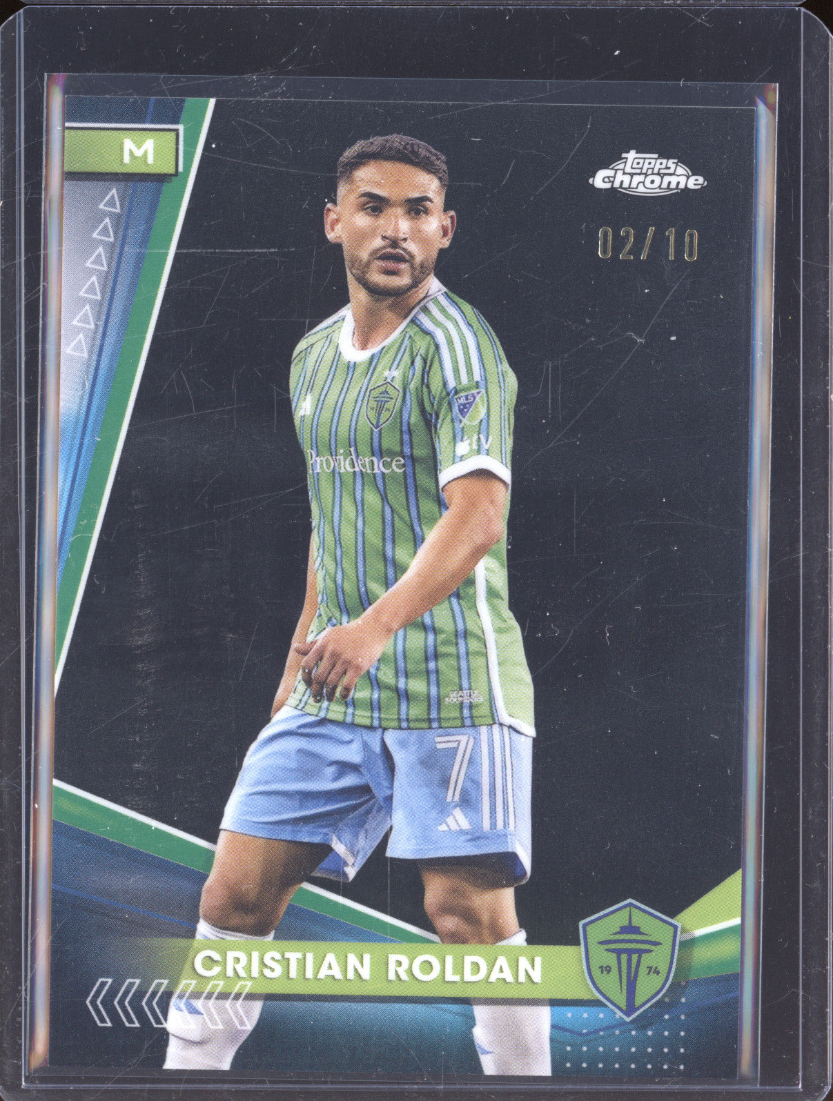 Cristian Roldan 2024 Topps Chrome MLS 124 Black Refractor 2/10