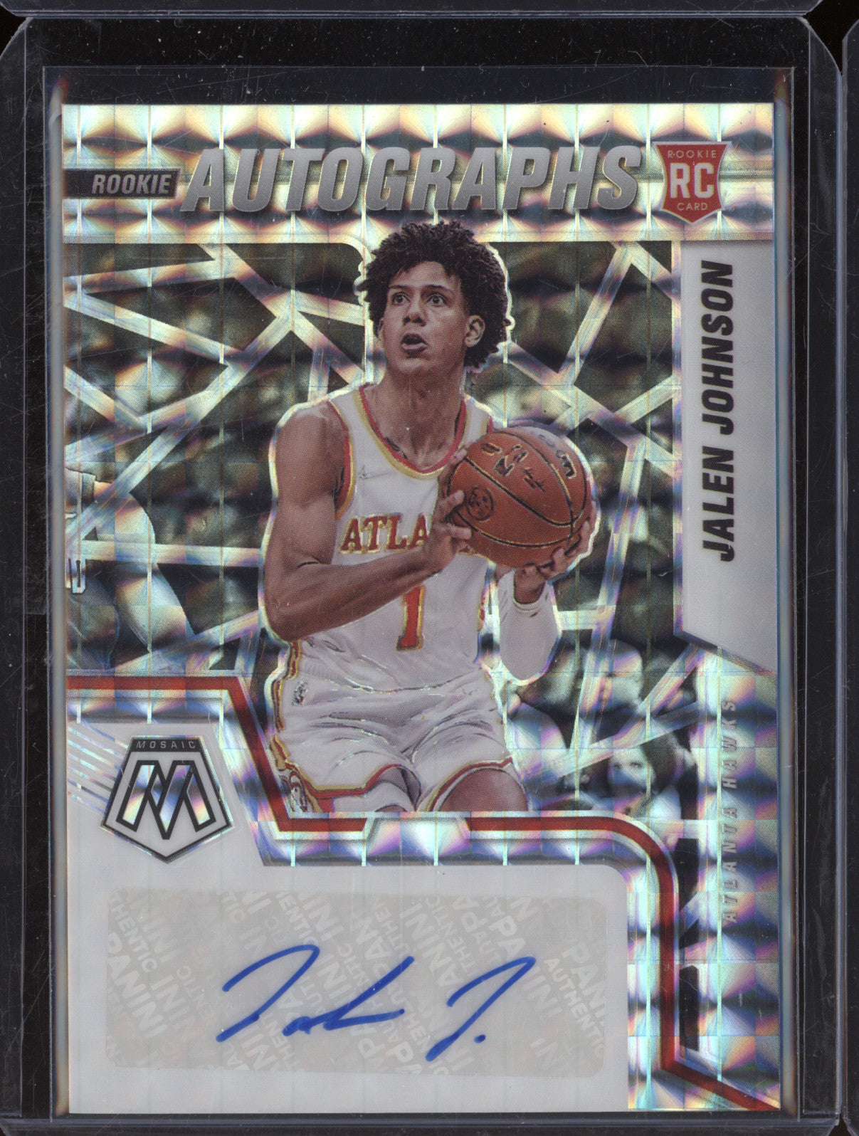Jalen Johnson 2021-22 Panini Mosaic RAM-JLJ Rookie Autographs Mosaic RC