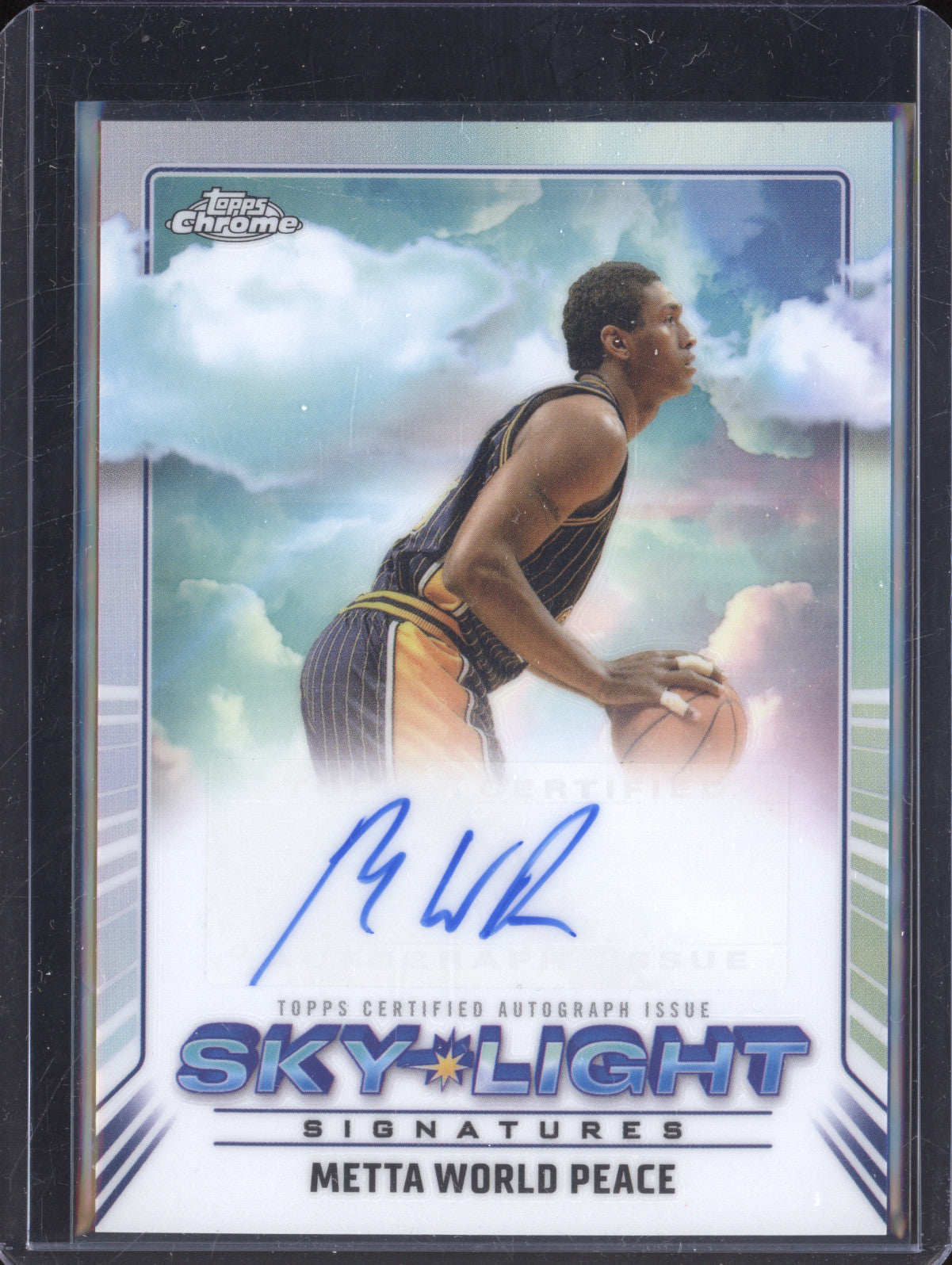 Metta World Peace 2024-25 Topps Chrome SLS-MW Sky Light Auto Refractor