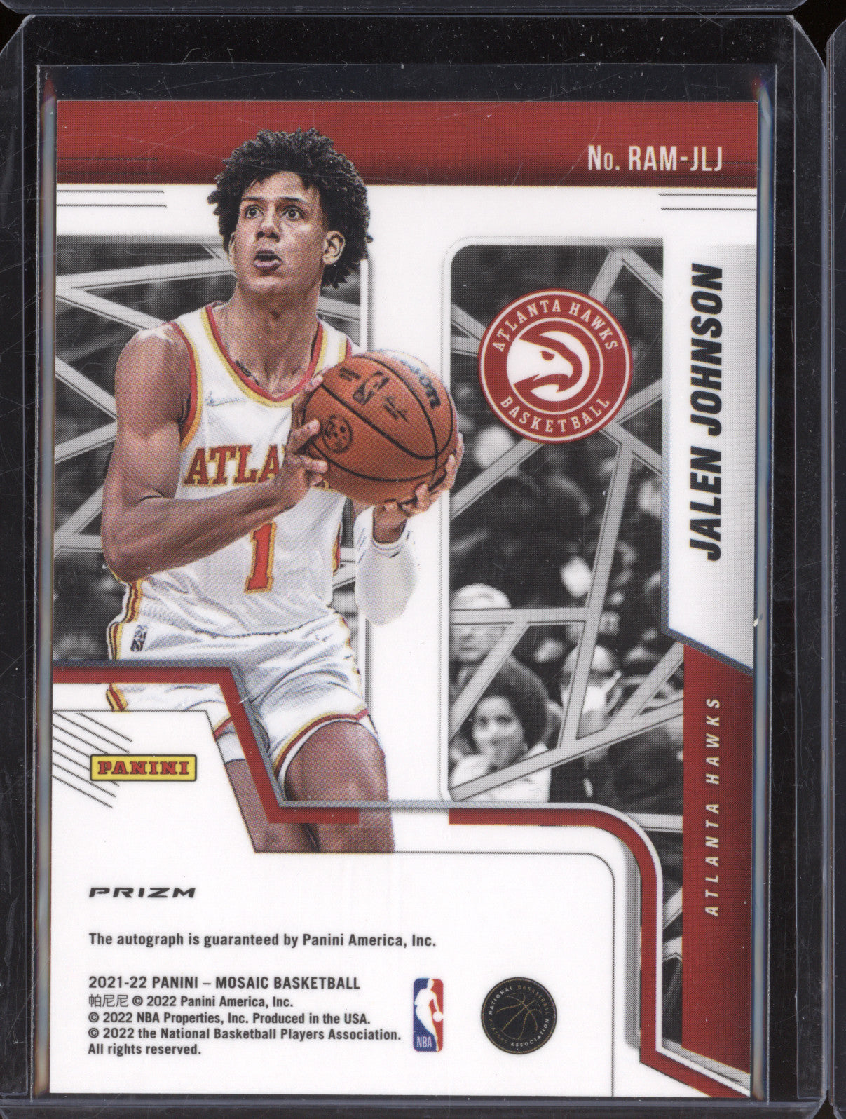 Jalen Johnson 2021-22 Panini Mosaic RAM-JLJ Rookie Autographs Mosaic RC