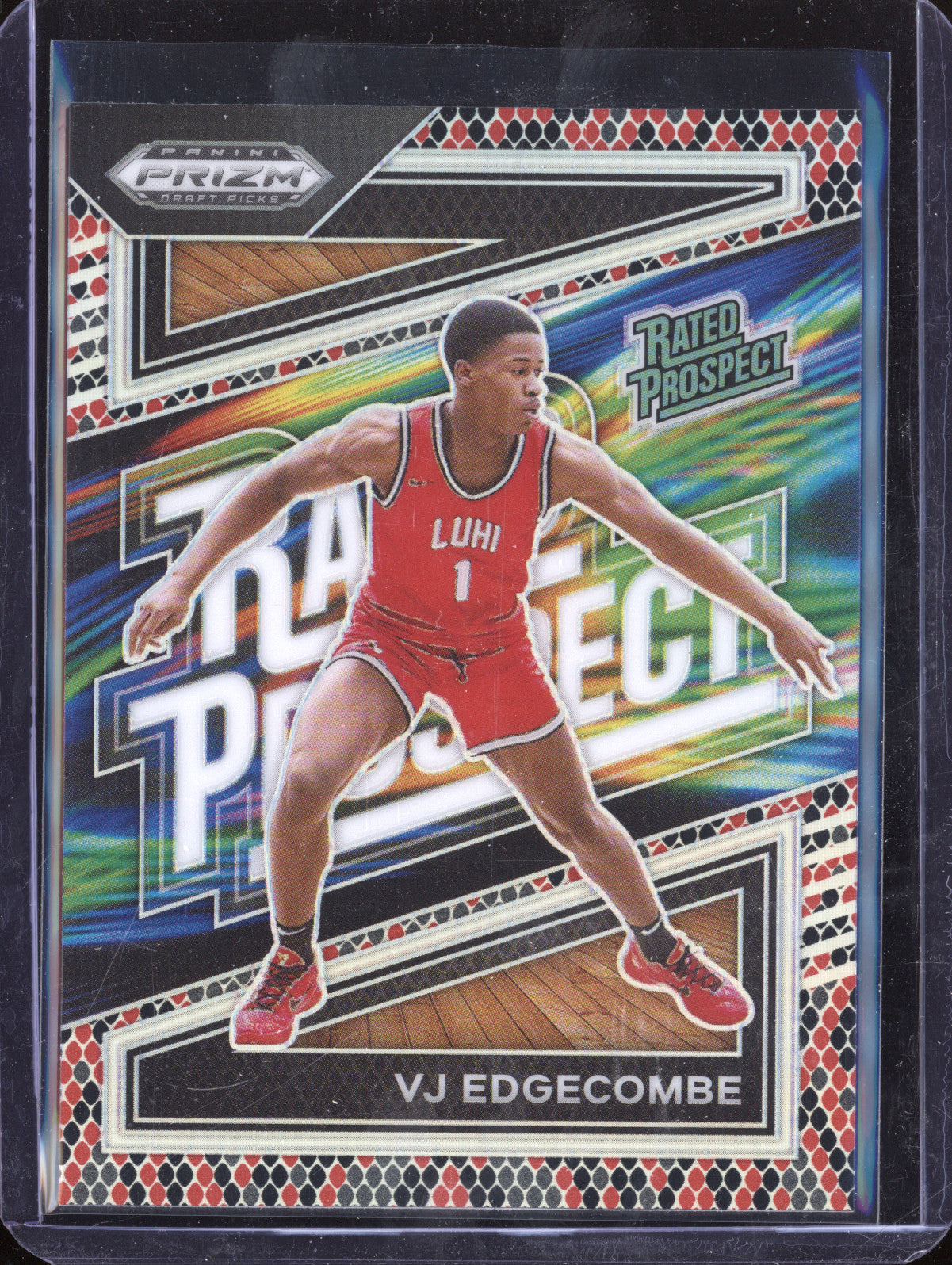 VJ Edgecombe 2024 Panini Prizm Draft Picks 17 Rated Prospect Snakeskin