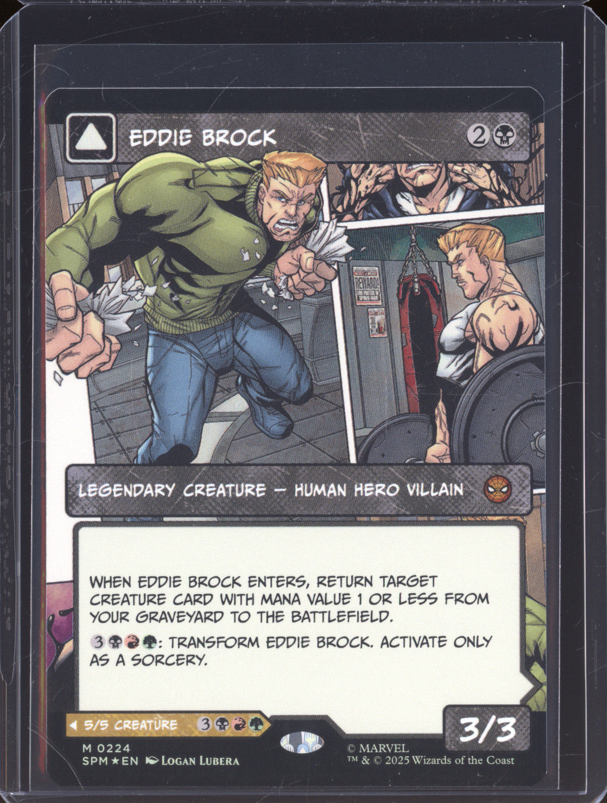 2025 Magic The Gathering Marvel's Spider-Man 0224 Eddie Brock Foil Borderless