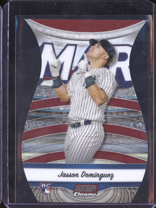 Jasson Dominguez 2024 Topps Stadium Club TVN-13 Triumvirates Nicknames RC