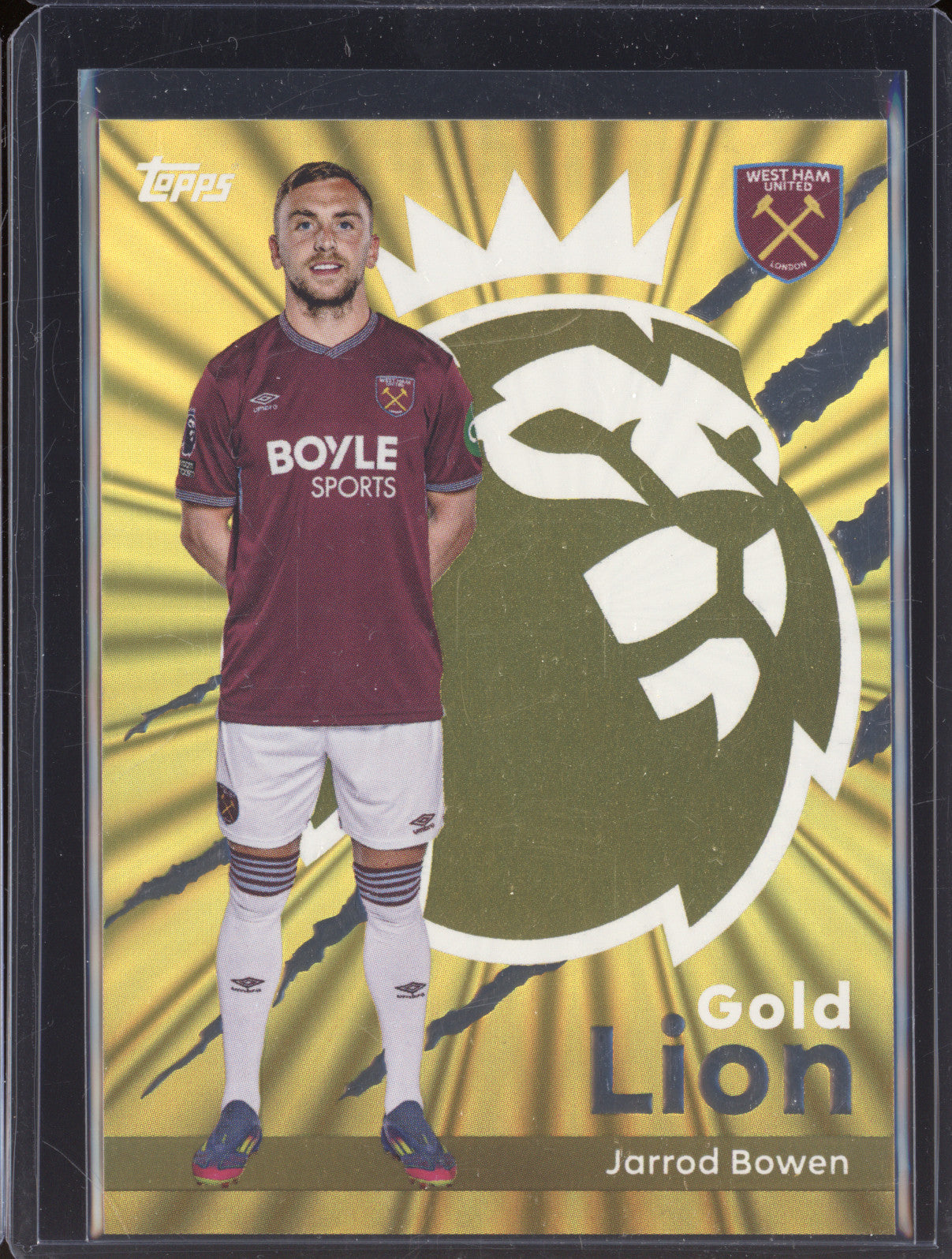 Jarrod Bowen 2025-26 Topps Premier League GL 17 Gold Lion