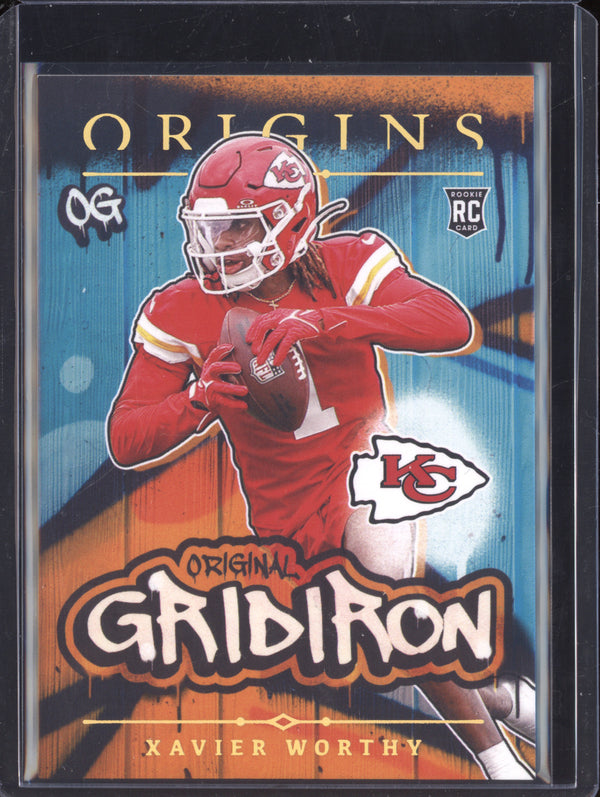 Xavier Worthy 2024 Panini Origins 17 Original Gridion RC