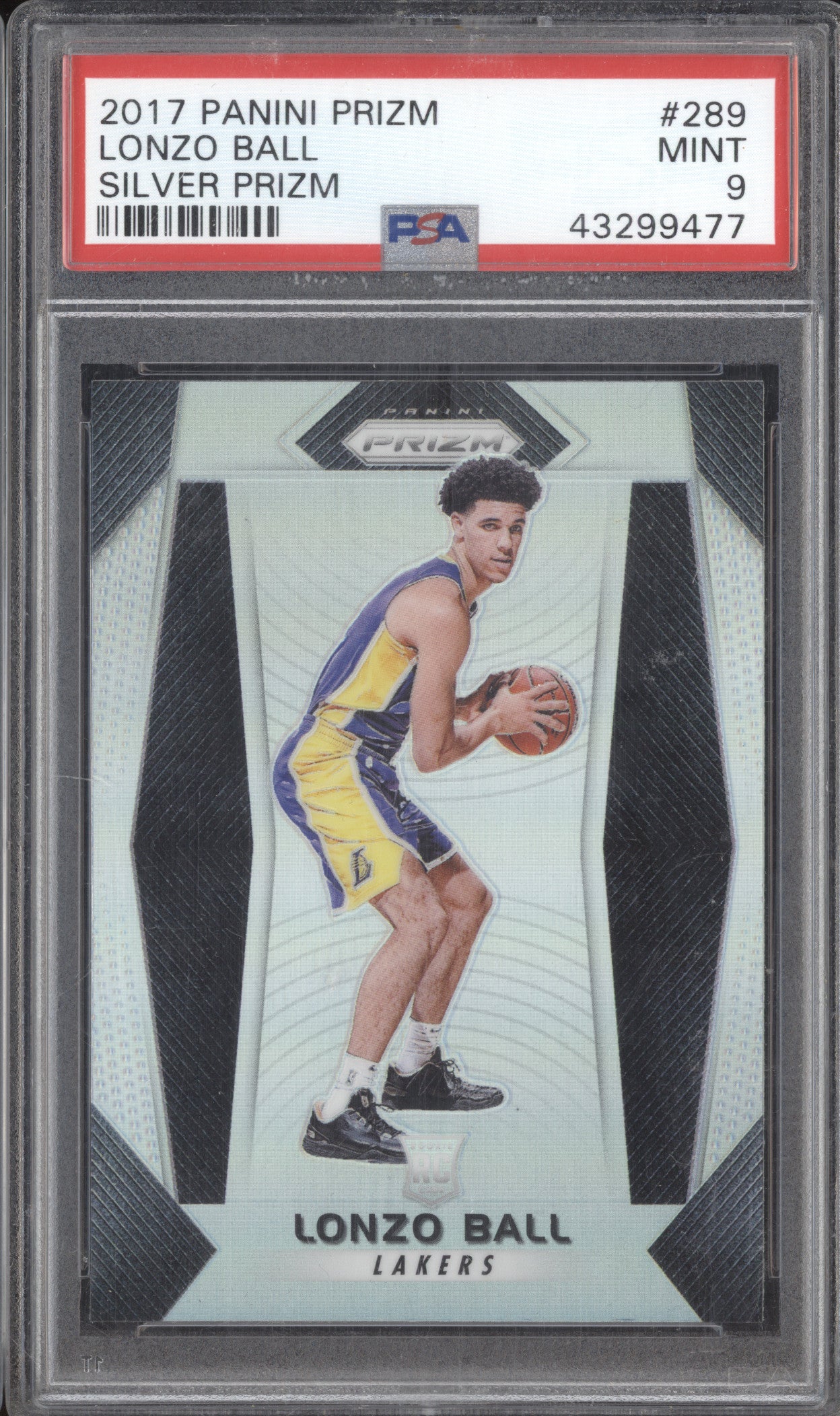 Lonzo Ball 2017-18 Panini Prizm 289 Silver RC PSA 9