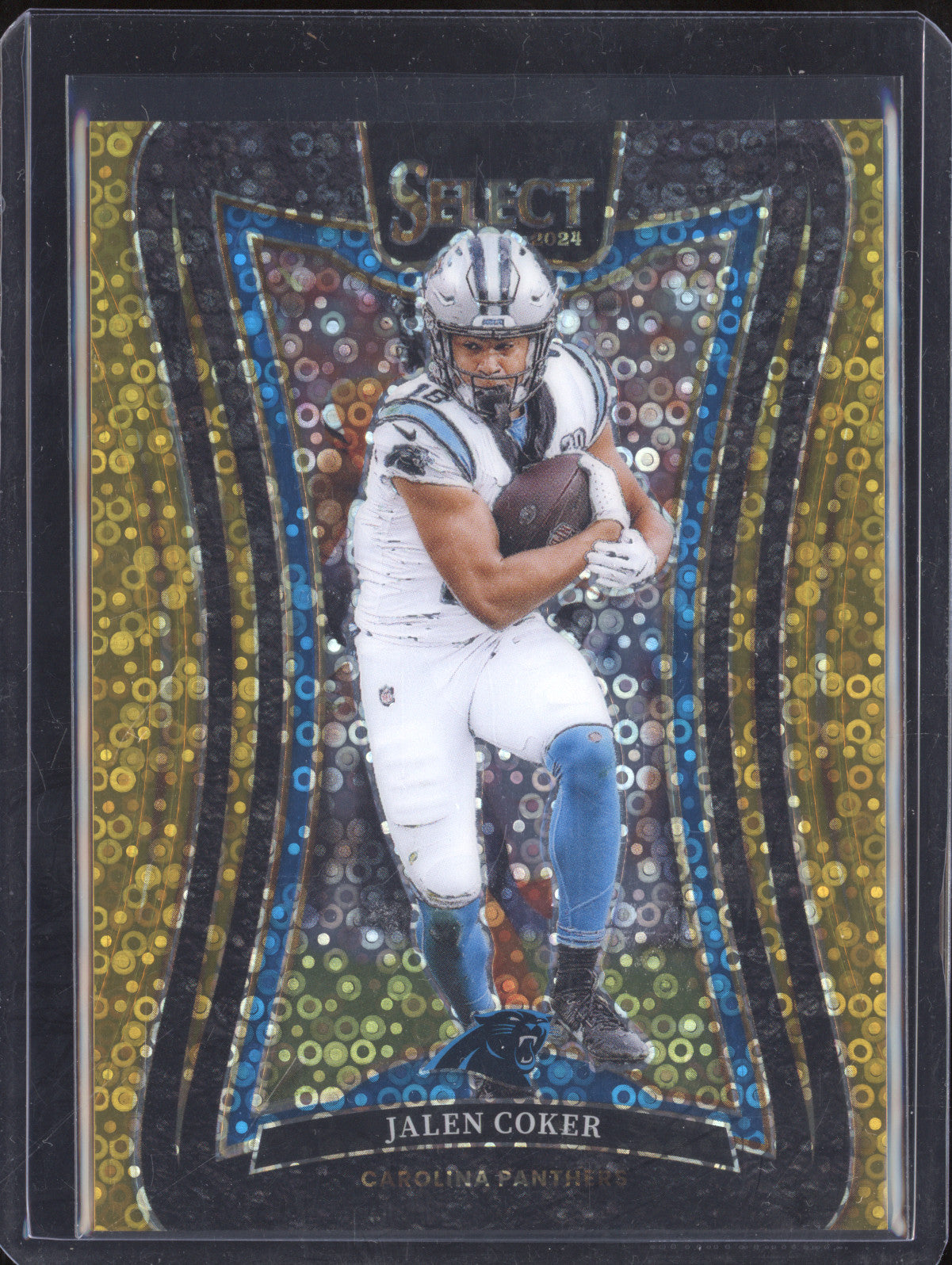 Jalen Coker 2024 Panini Select 355 Gold Disco 10/10