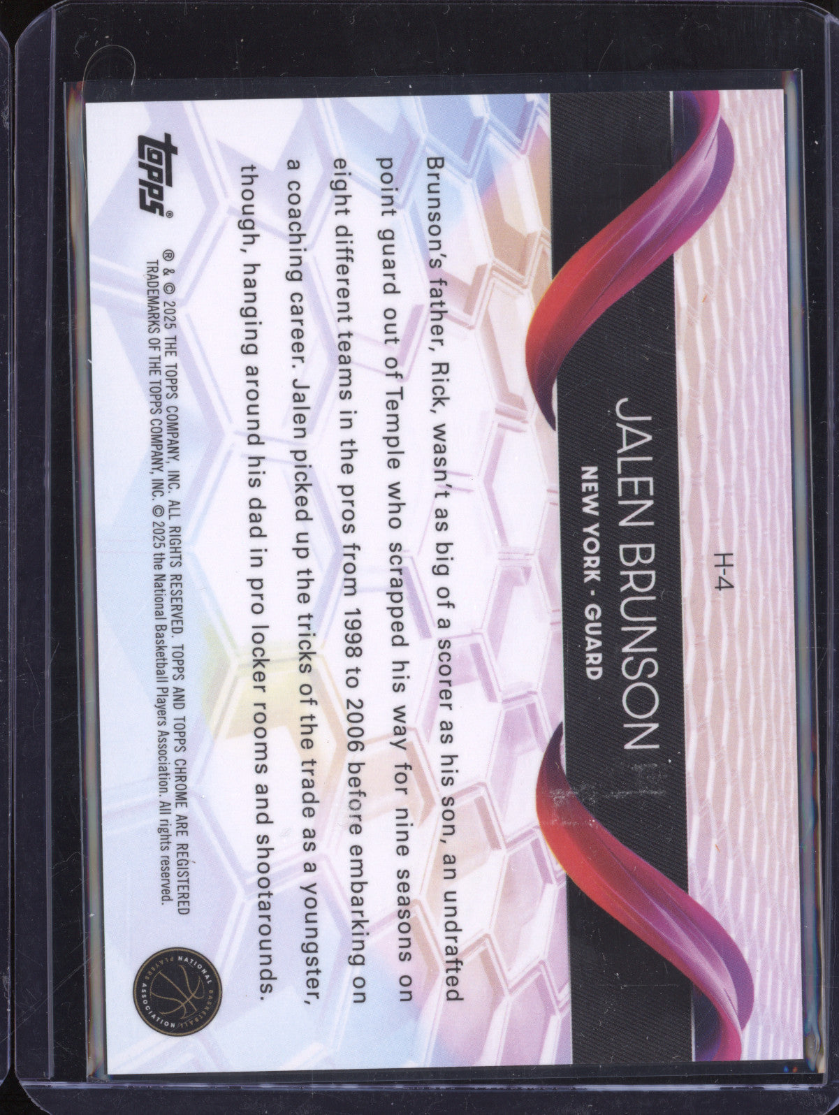 Jalen Brunson 2024-25 Topps Chrome H-4 Helix