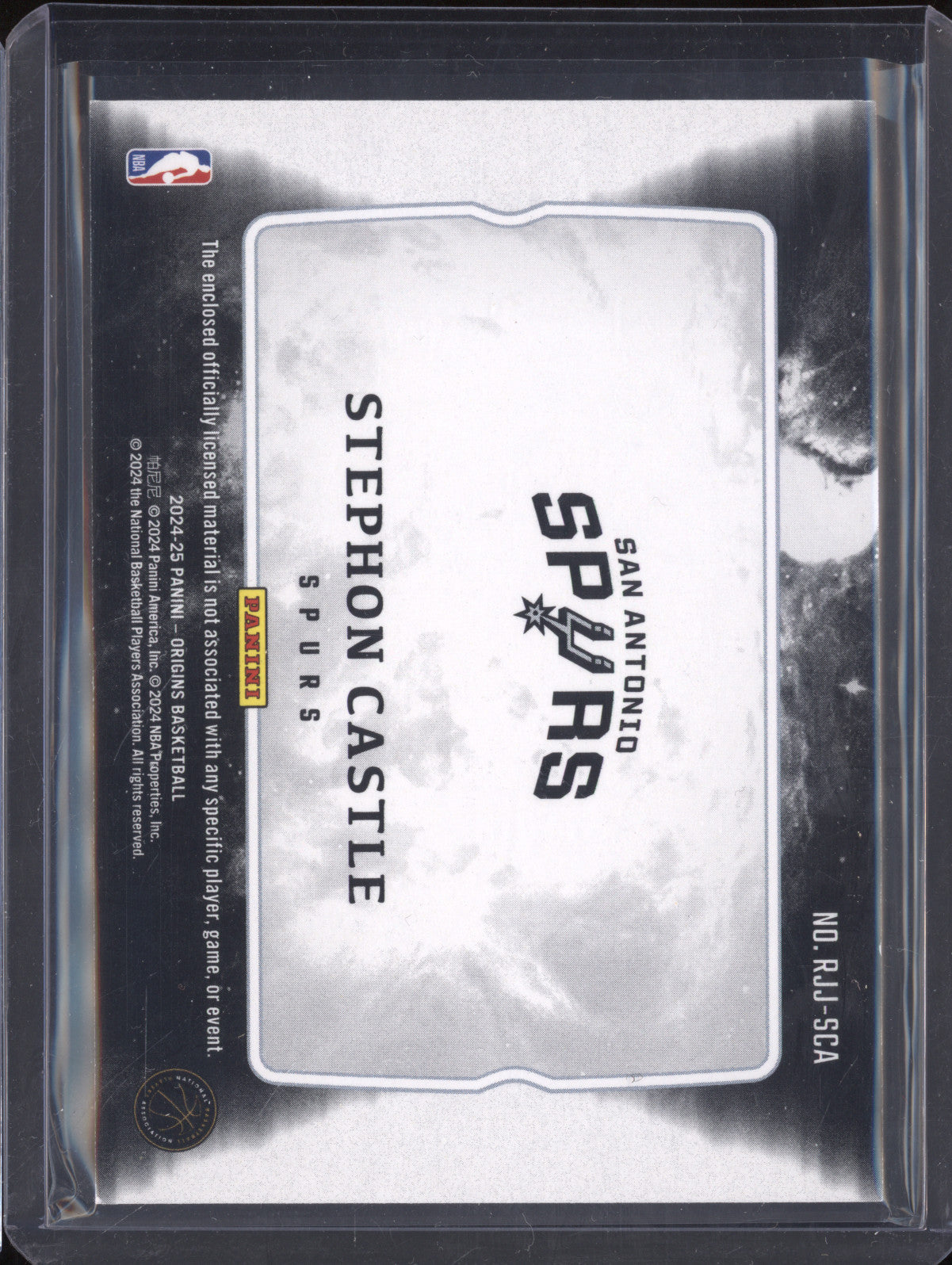 Stephon Castle 2024-25 Panini Origins RJJ-SCA Rookie Jumbo Jersey RC