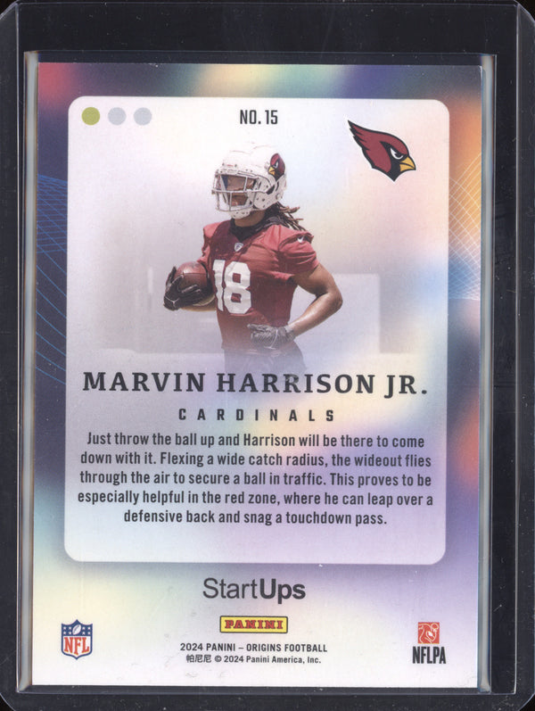 Marvin Harrison Jr 2024 Panini Origins 15 StartUps RC