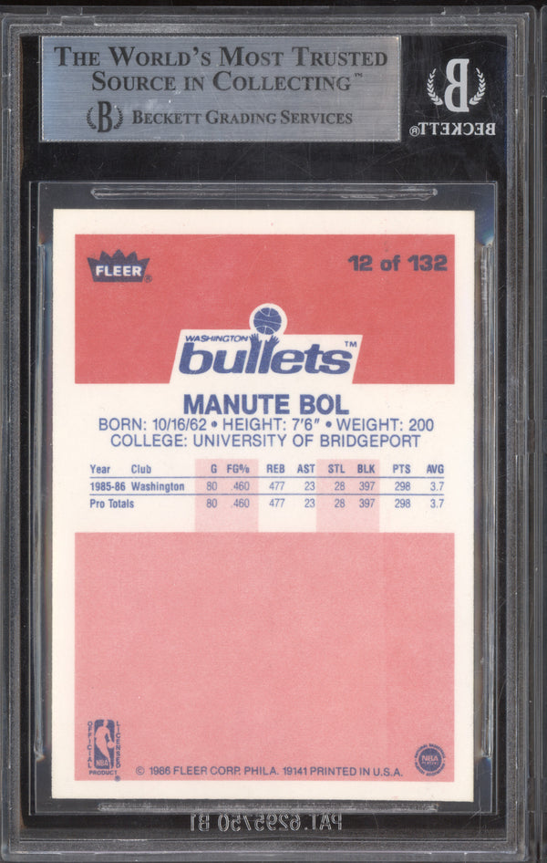 Manute Bol 1986-87 Fleer  12 BGS 9