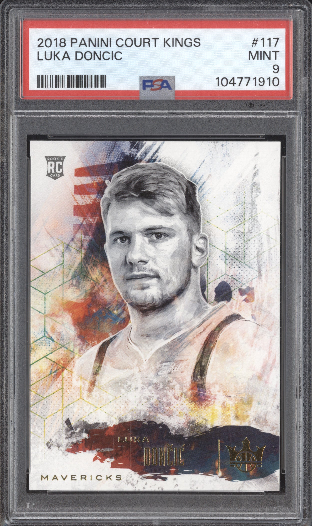 Luka Doncic 2018-19 Panini Court Kings 117 RC PSA 9