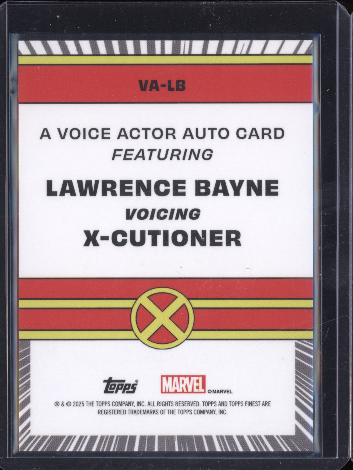 Lawrence Bayne 2025 Topps Finest X-Men 97 VA-LB Voice Actor Auto