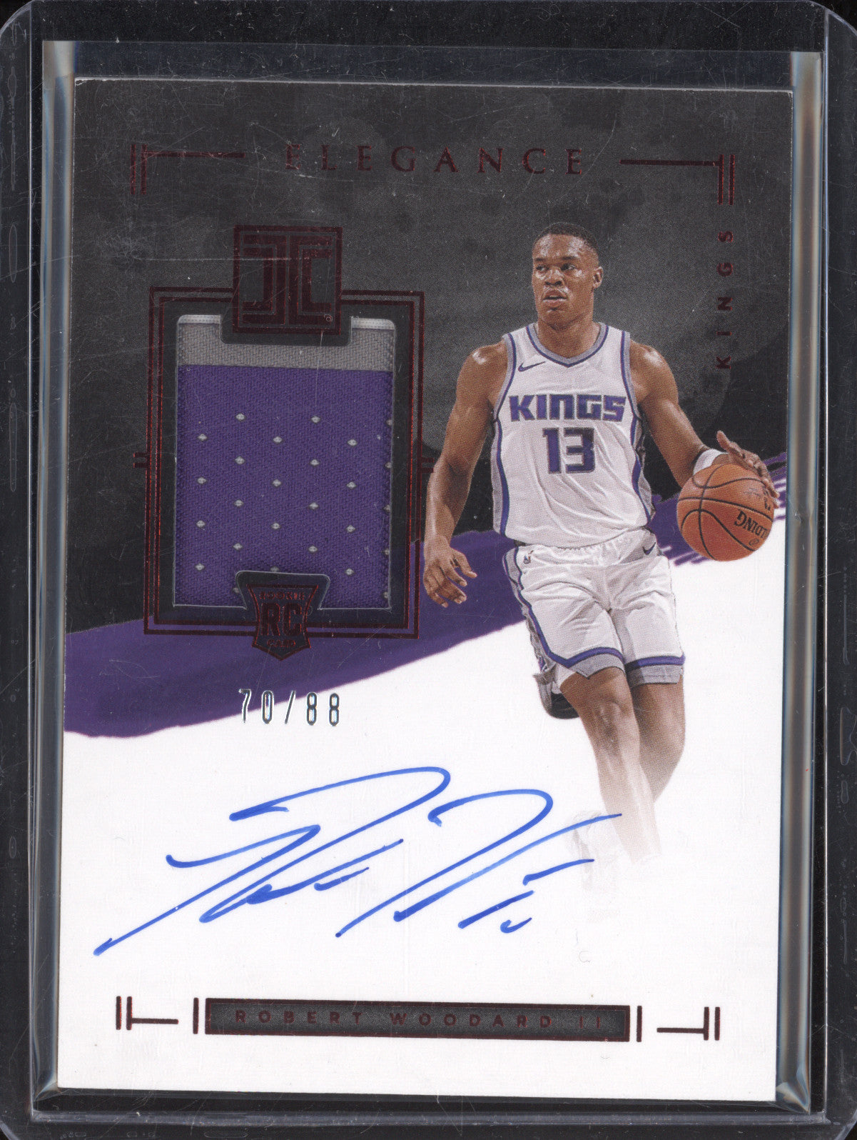 Robert Woodard II 2020-21 Panini Impeccable 104 Rookie Patch Auto RC 70/88