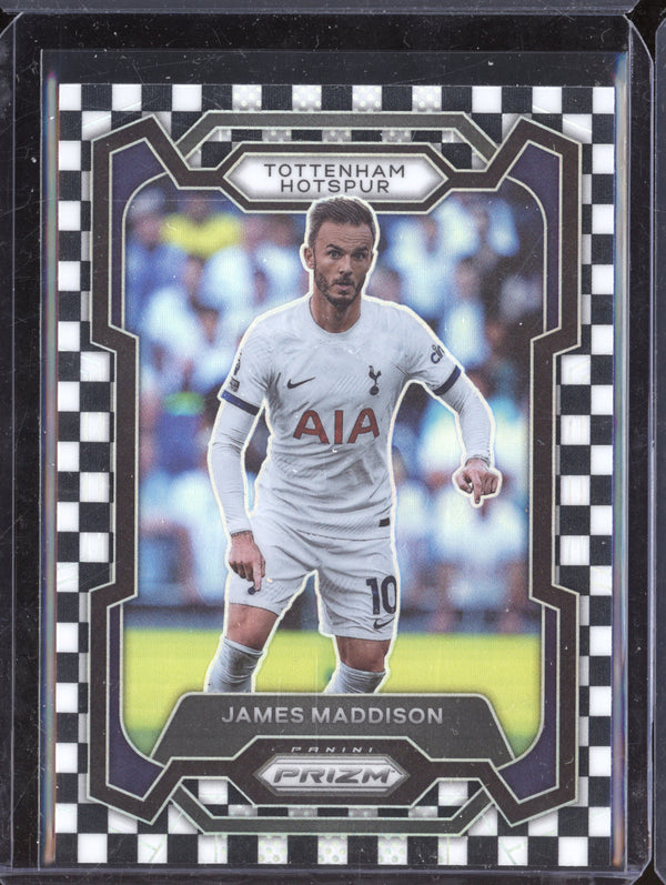 James Maddison 2023-24 Panini Prizm 128 Black and White Checker