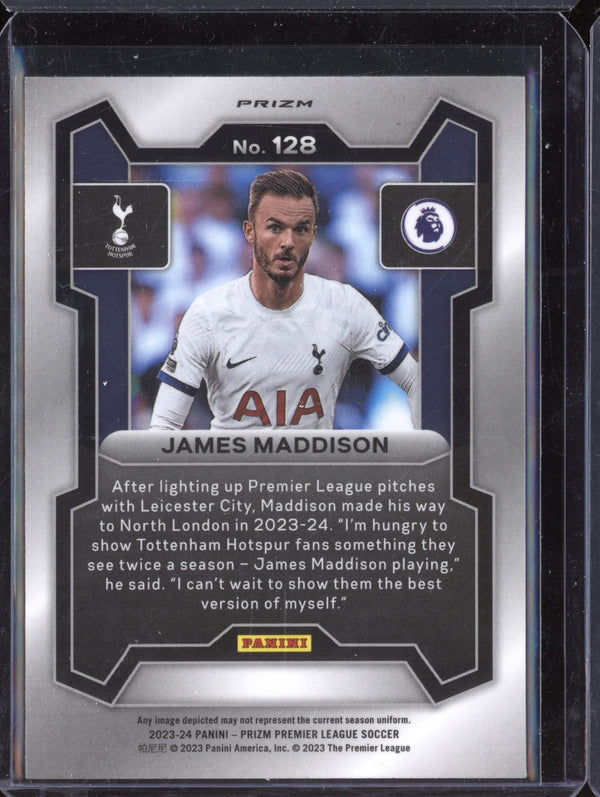 James Maddison 2023-24 Panini Prizm 128 Black and White Checker