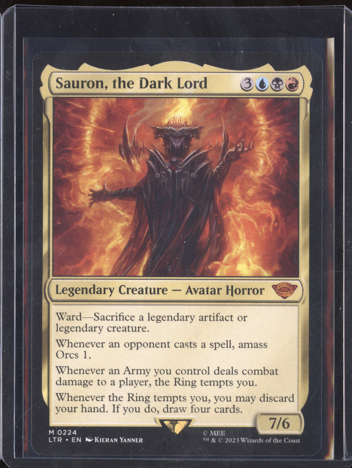 sauron the dark lord mtg card Sauron, 2023 LotR: Tales of Middle-earth 224 Mythic Deck:Witherbloom Pestilence Kaldheim Very thin acrylic paint The Reign of Jafar