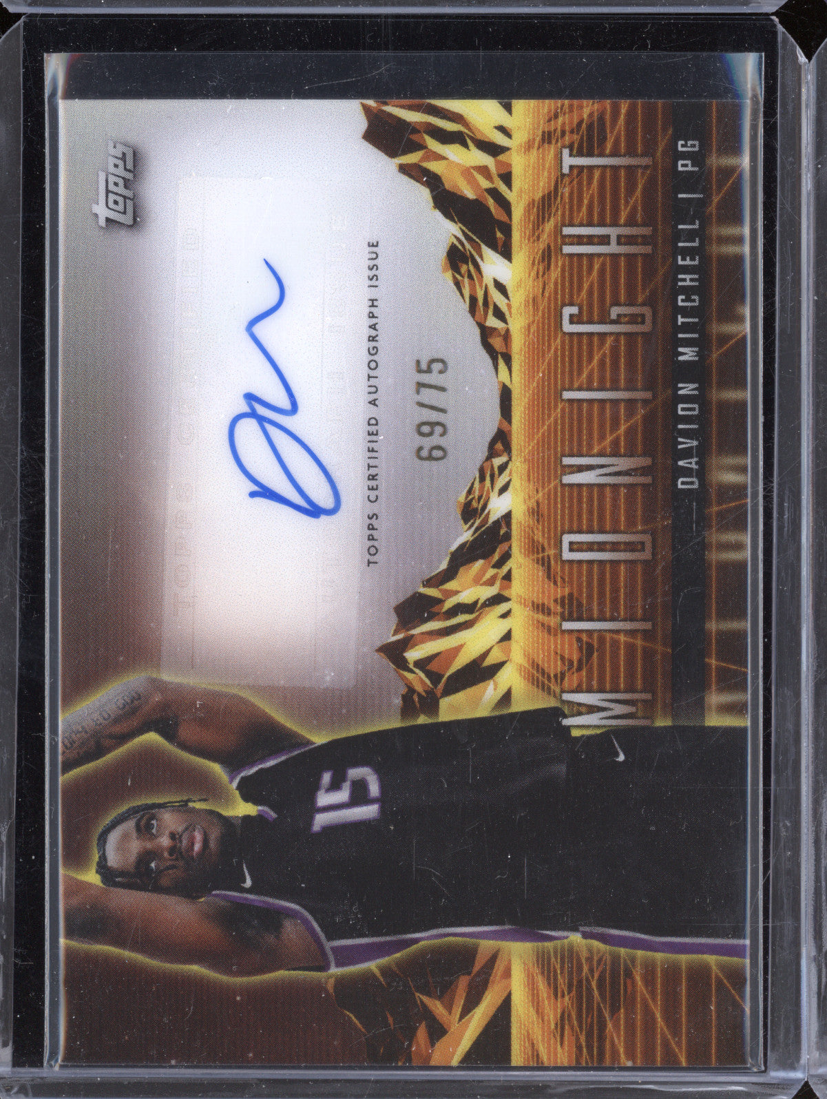 Davion Mitchell 2023-24 Topps Midnight HS-DAM Horizon Auto Dusk 69/75