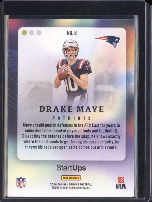 Drake Maye 2024 Panini Origins 8 StartUps RC