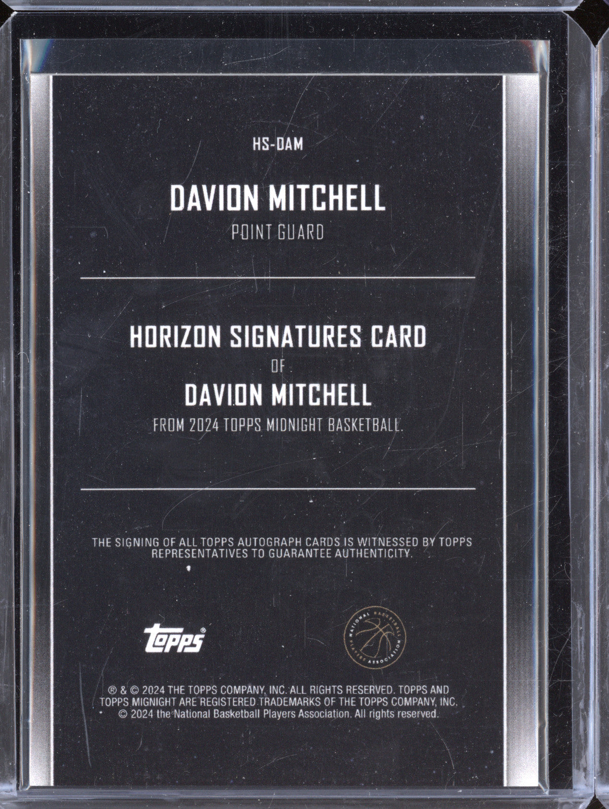 Davion Mitchell 2023-24 Topps Midnight HS-DAM Horizon Auto Dusk 69/75