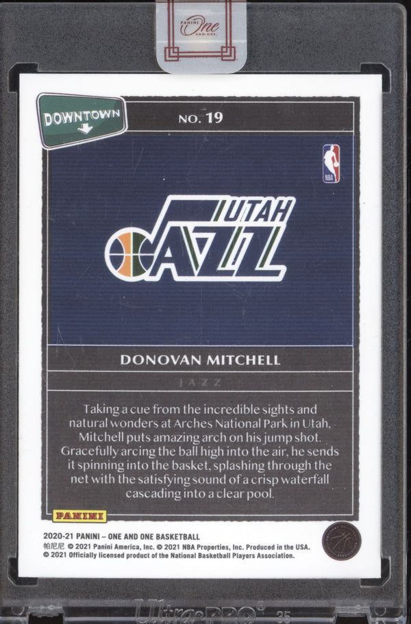 Donovan Mitchell 2020-21 Panini One and One 19 Downtown