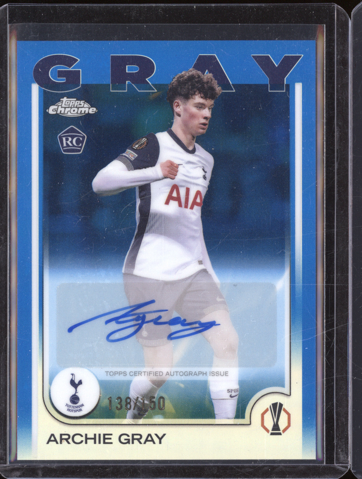 2024-25 Topps Premier League CA-AH Archie Gray Blue Auto 138/150