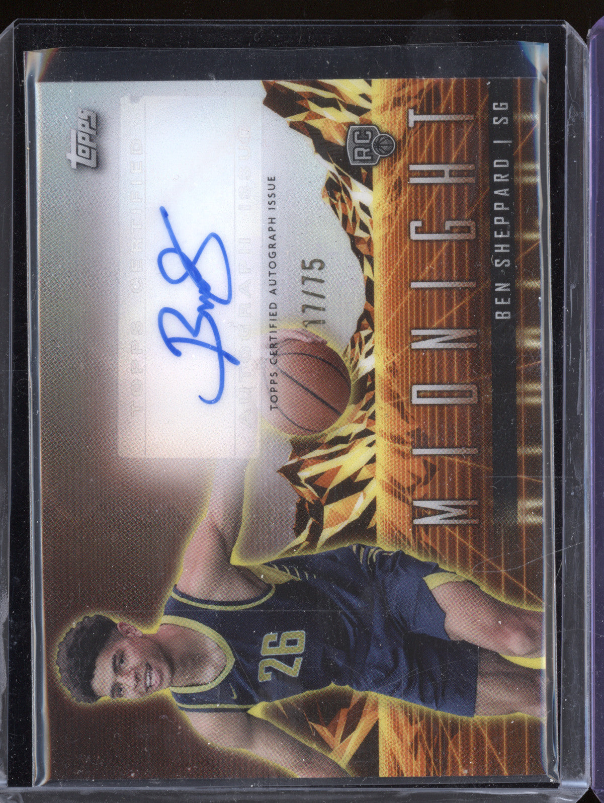 Ben Sheppard 2023-24 Topps Midnight RHS-BES Rookie Horizon Auto Dusk RC 17/75