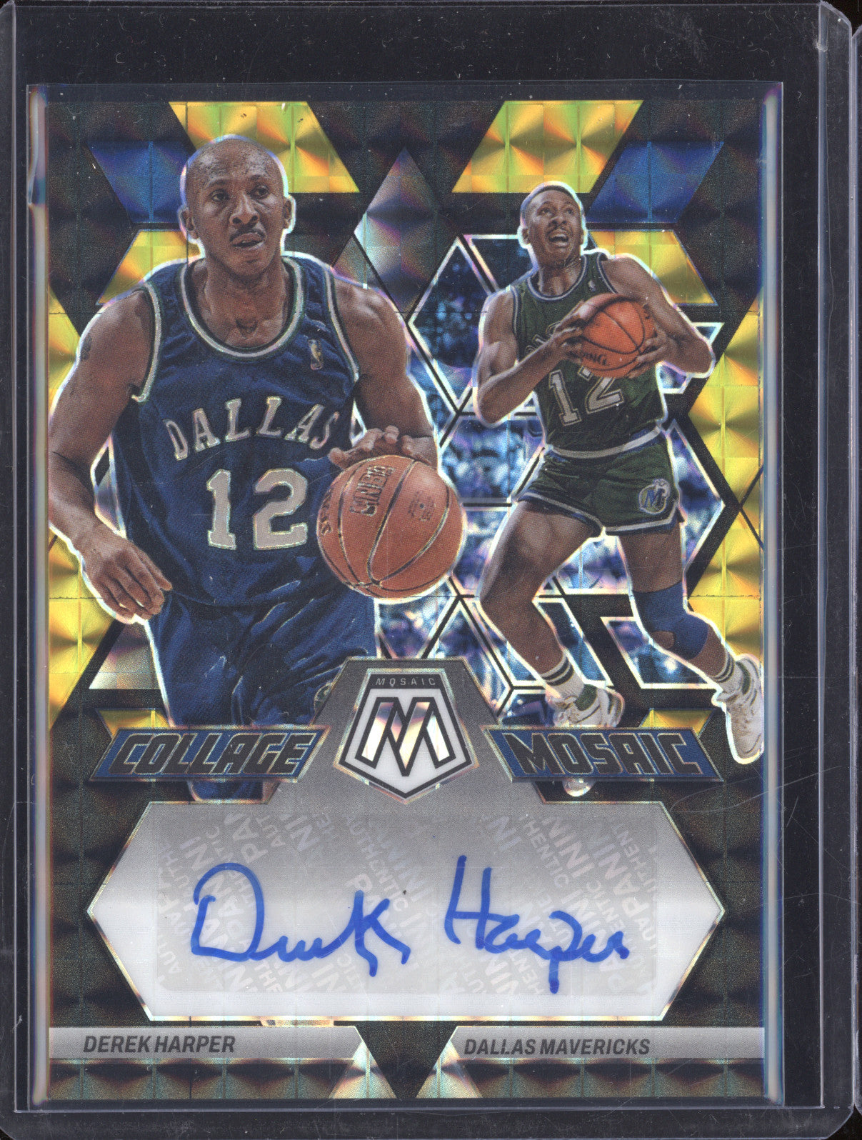 Derek Harper 2022-23 Panini Mosaic CM-HAR Mosaic Choice Black Gold 7/8