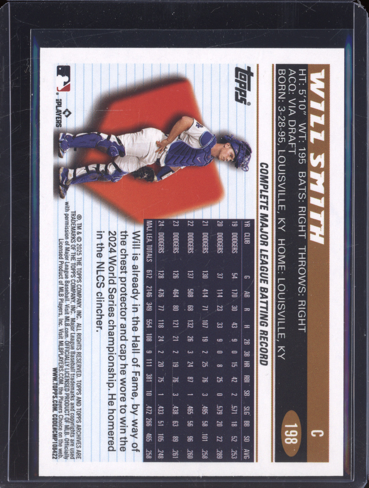 Will Smith 2025 Topps Archives 198 Blue Foilboard /25
