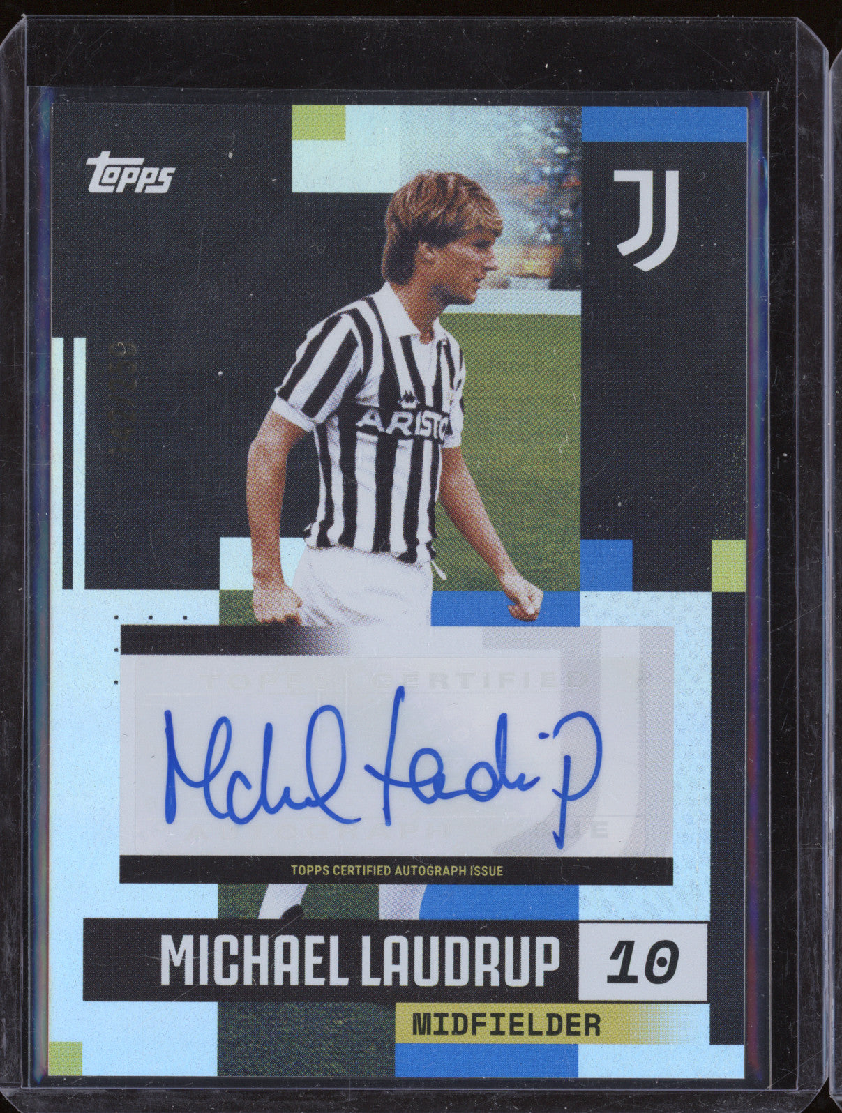 Michael Laudrup 2024-25 Topps Team Set Juventus FC BA-LA Autograph Blue 142/250