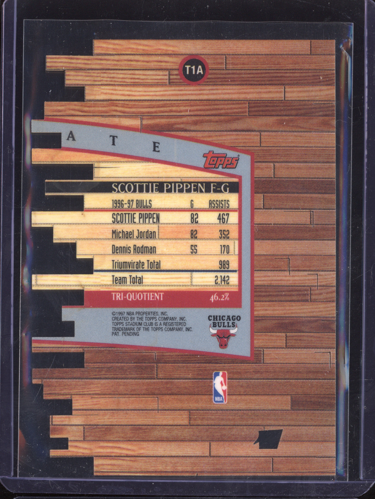 Scottie Pippen 1997-98 Topps Stadium Club Triumvirate T1A