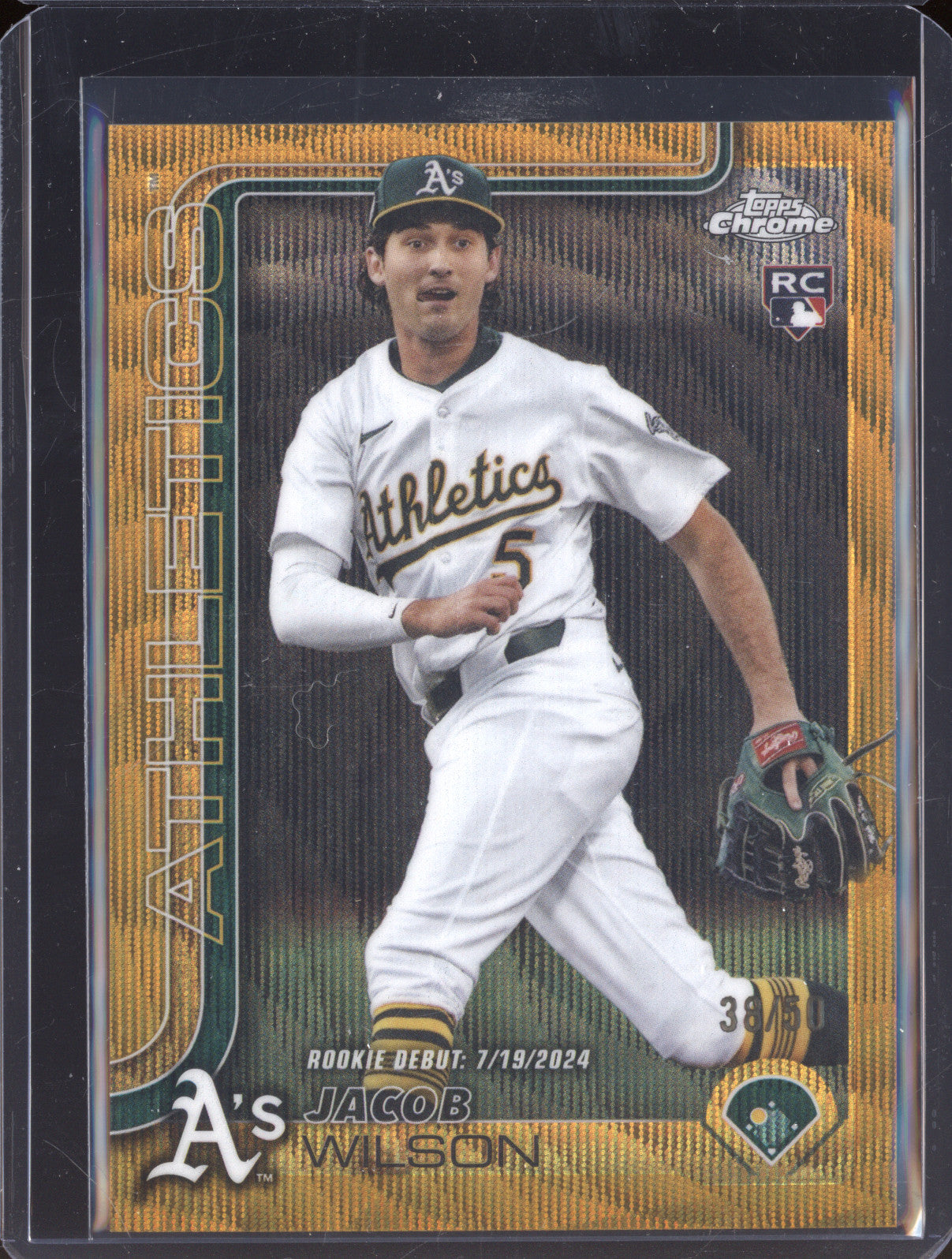 Jacob Wilson 2025 Topps Chrome Update USC150 Gold Wave RC /50