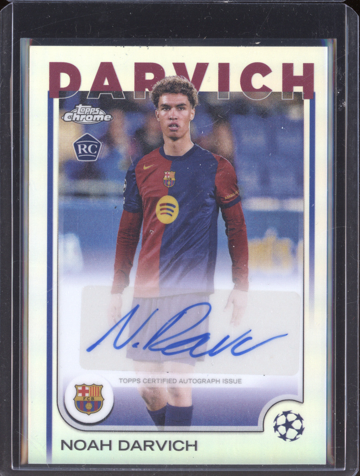 Noah Darvich 2024-25 Topps Chrome UCC CA-ND Autograph Refractor RC