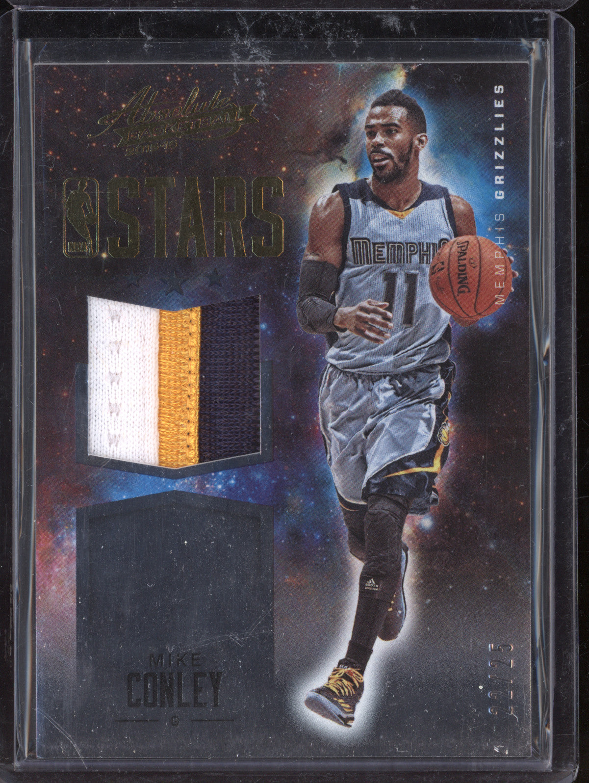 Mike Conley 2015-16 Panini Absolute 28 NBA Stars Memorabilia Prime 22/25