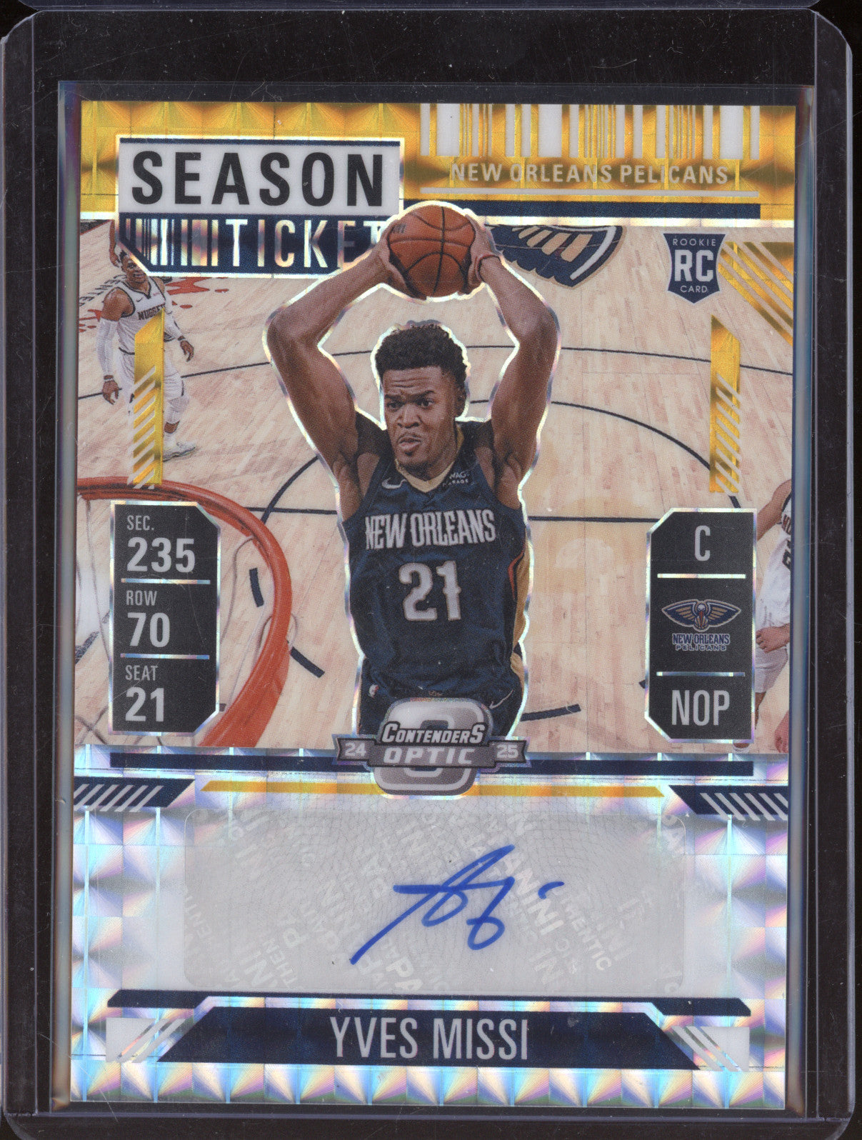 Yves Missi 2024-25 Panini Mosaic RST-MIS Gold Mosaic RC 3/10