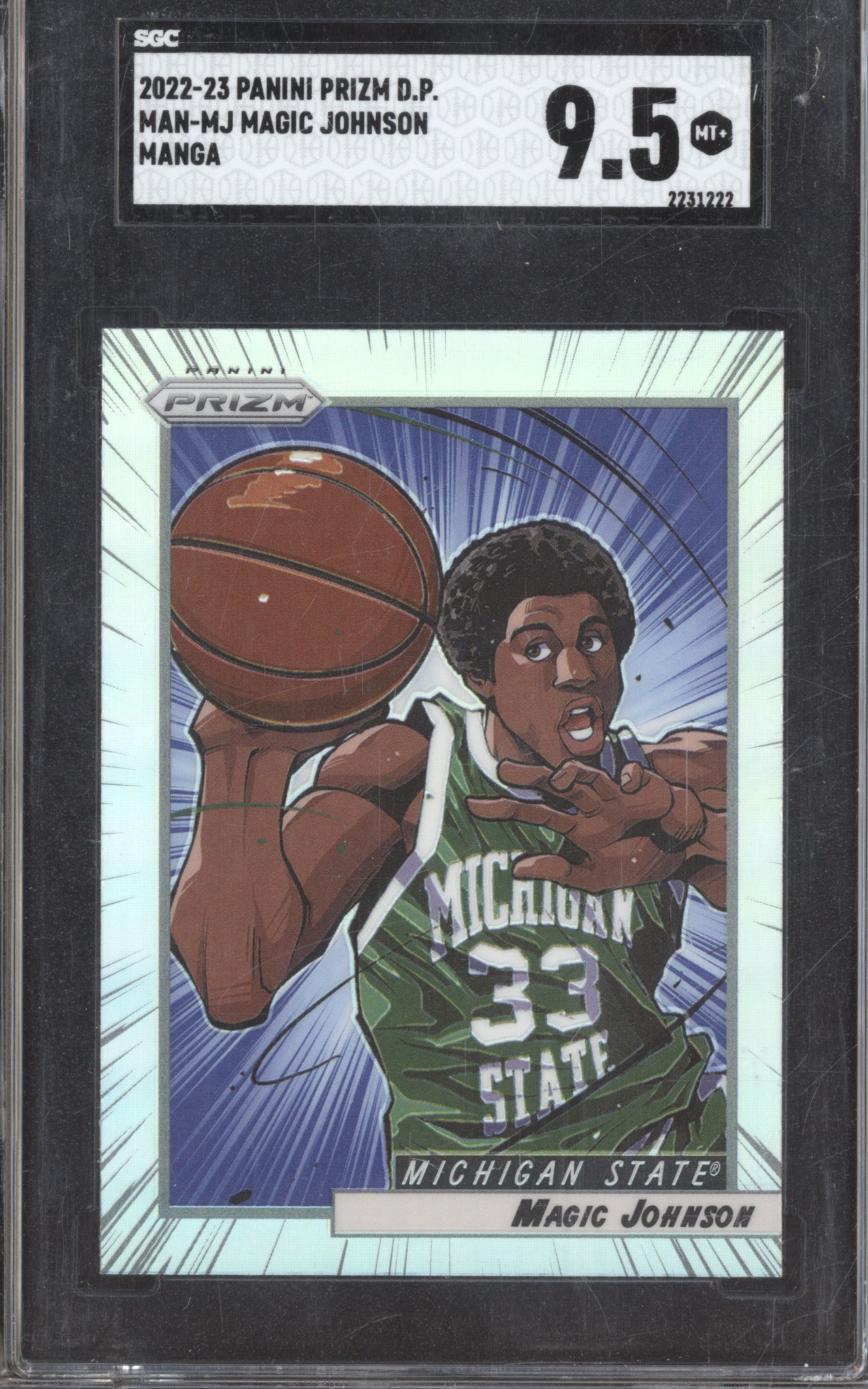 2022 Panini Prizm Draft Picks DP Magic Johnson Manga SGC 9.5