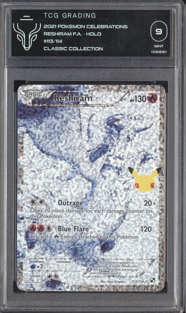 Reshiram 2021 Pokemon Celebrations 113/114 Full Art TCG 9