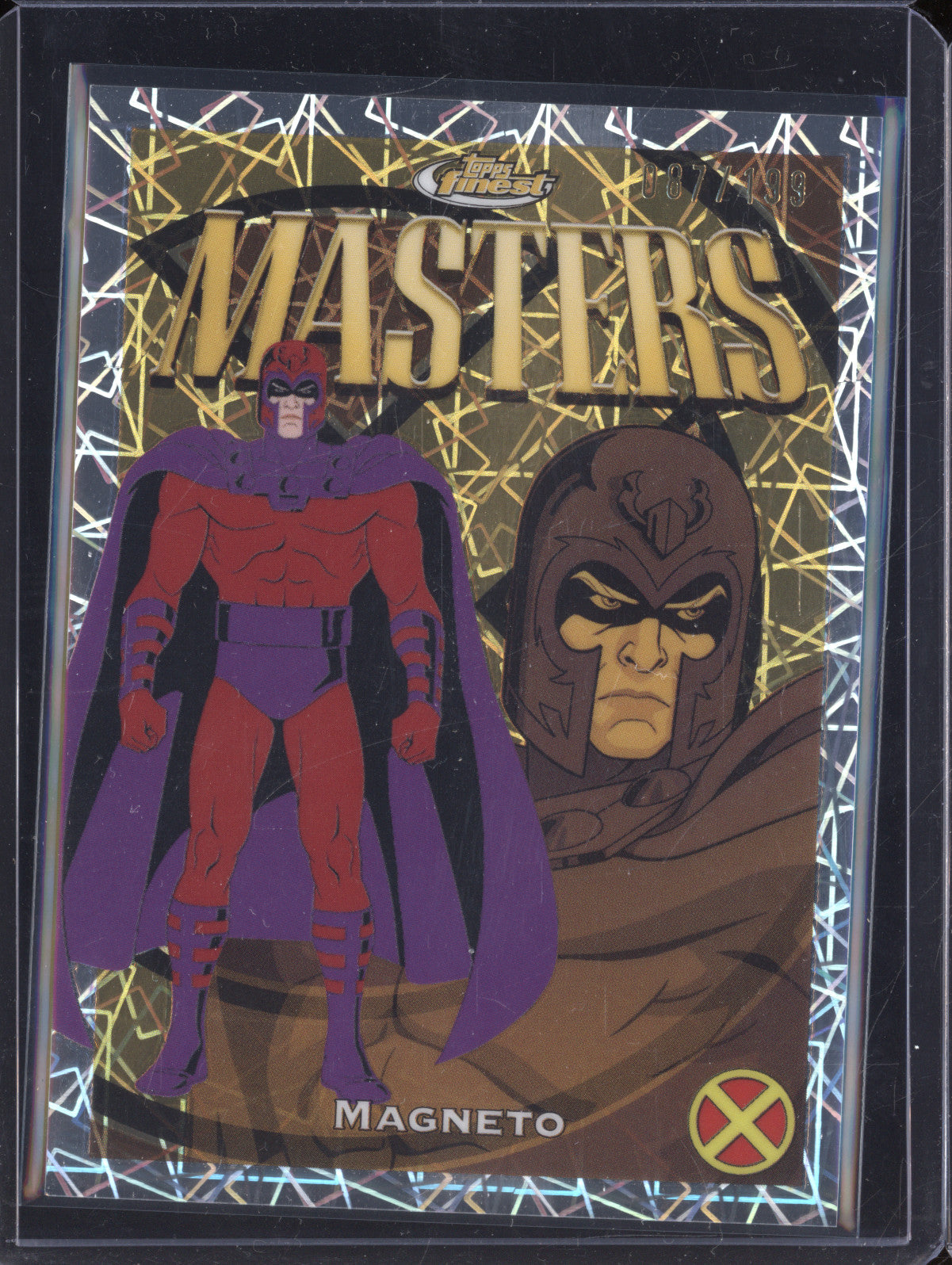 Magneto 2025 Topps Finest X-Men 97 86 Laser Refractor 87/199