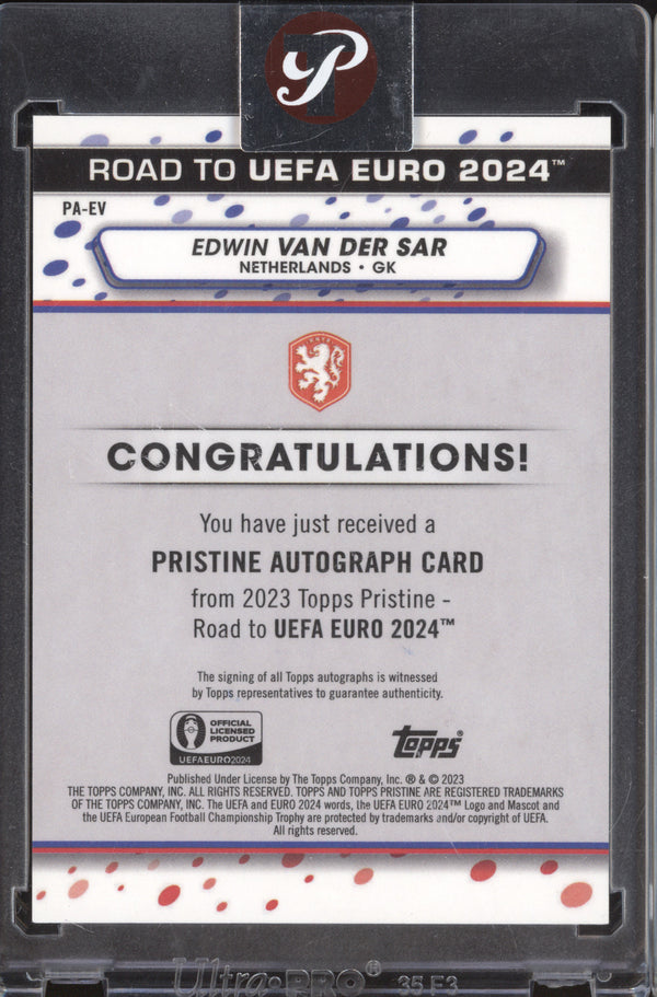 Edwin Van Der Sar 2023 Topps Pristine Road to Euro 2024 PA-EV Pristine Autograph