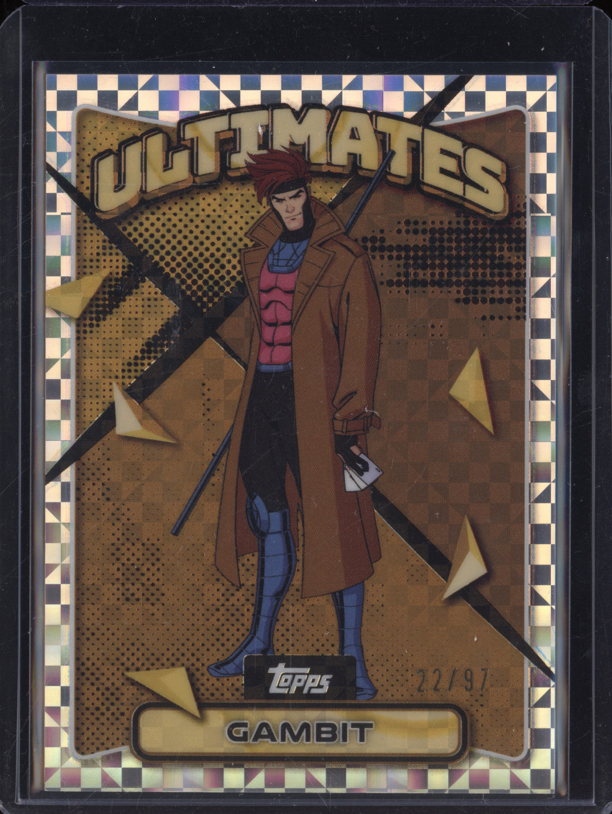 Gambit 2025 Topps Finest X-Men 97 81 Ultimates X-Fractor 22/97