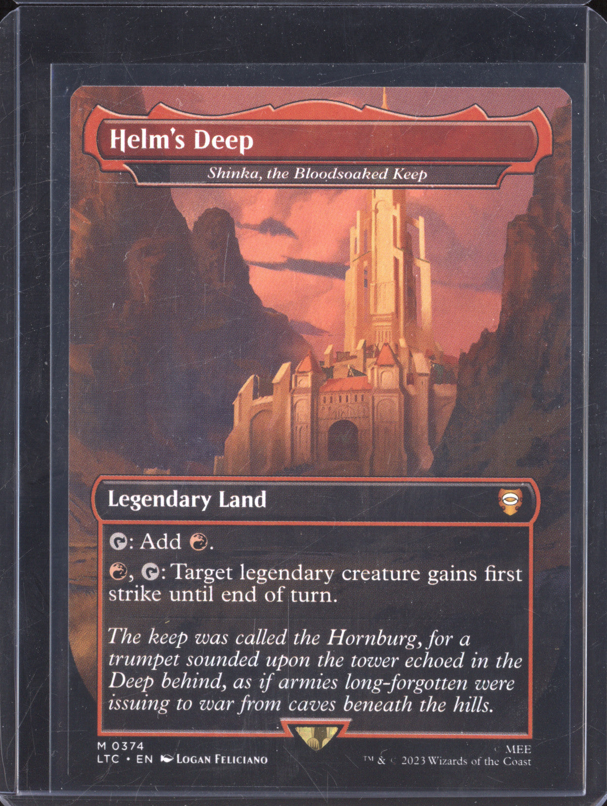 Helm's Deep 2023 MTG LotR: Tales of Middle-earth 374 Borderless Mythic Rare